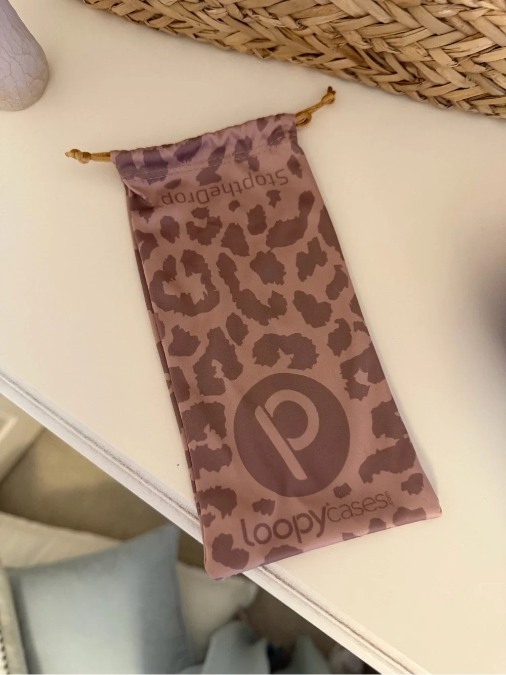 Gold Leopard Loopy  iPhone 14 Pro Max Case with matching sleeve
